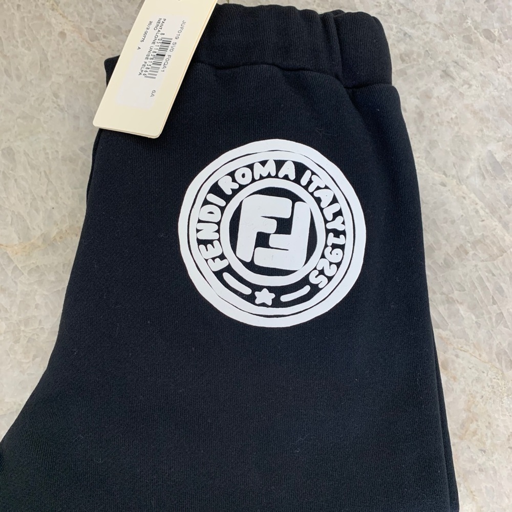 Fendi Kids FF logo patch track pants: UNISEX - Picture 7 of 12